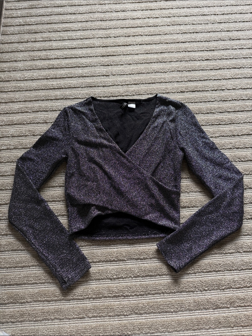 DIVIDED Sparkly Wrap Top